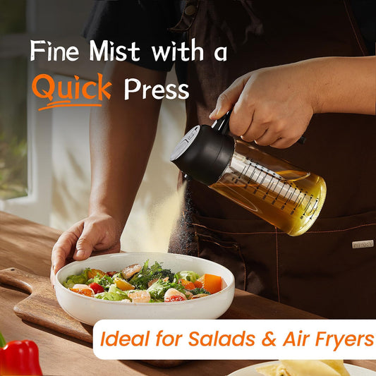 Versatile 16Oz Glass Olive Oil Sprayer – Perfect for Cooking, BBQ, and Salad Dressing