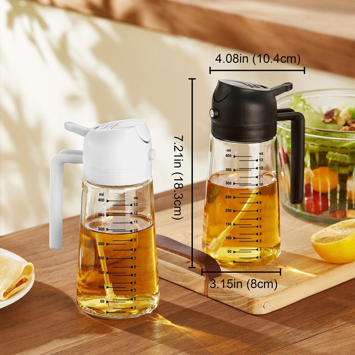 Versatile 16Oz Glass Olive Oil Sprayer – Perfect for Cooking, BBQ, and Salad Dressing
